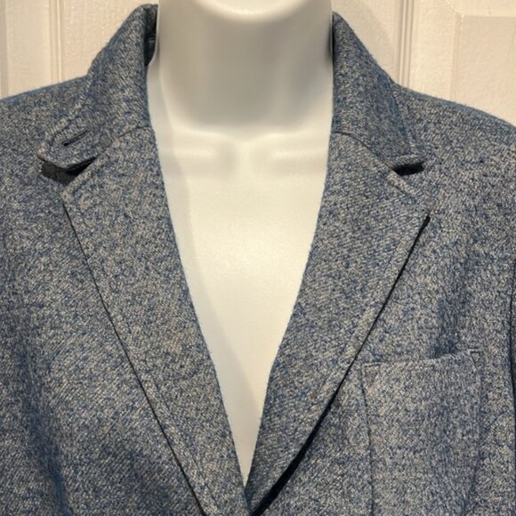 Talbots Heathered Blue Blazer with Pockets Size 10 - Picture 2 of 12